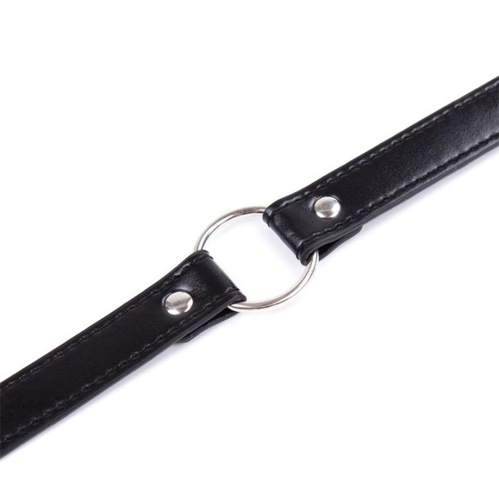 Collar con Aro Ajustable 38,2 cm Negro de Latetobed Bdsm Line | VibraZon