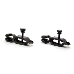 Pinzas para Pezones Ajustables Metal Negras de Latetobed Bdsm Line | VibraZon