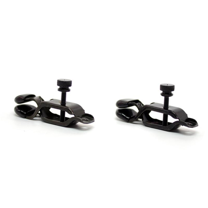 Pinzas para Pezones Ajustables Metal Negras de Latetobed Bdsm Line | VibraZon