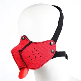 Bozal de Perro de Neopreno Desmontable y Ajustable Rojo de A-Gusto