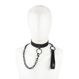 Collar con Correa Negro de Latetobed Bdsm Line | VibraZon