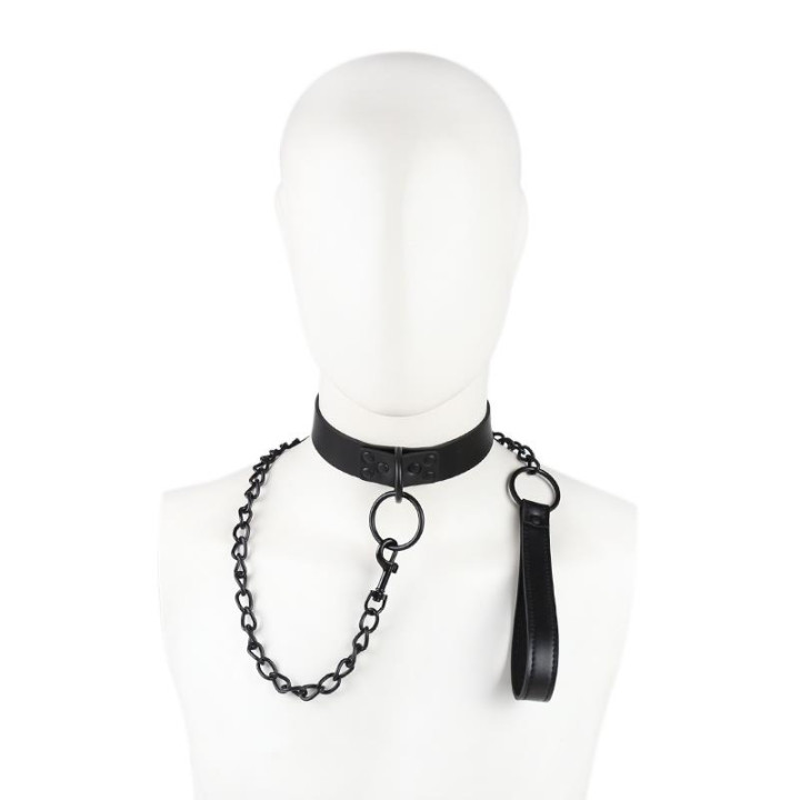 Collar con Correa Negro de Latetobed Bdsm Line | VibraZon