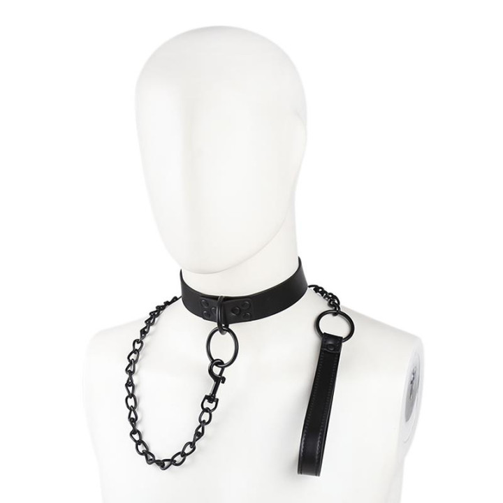 Collar con Correa Negro de Latetobed Bdsm Line | VibraZon