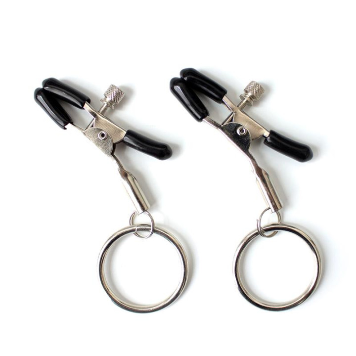 Pinzas para Pezones con Aro Metal de Latetobed Bdsm Line | VibraZon