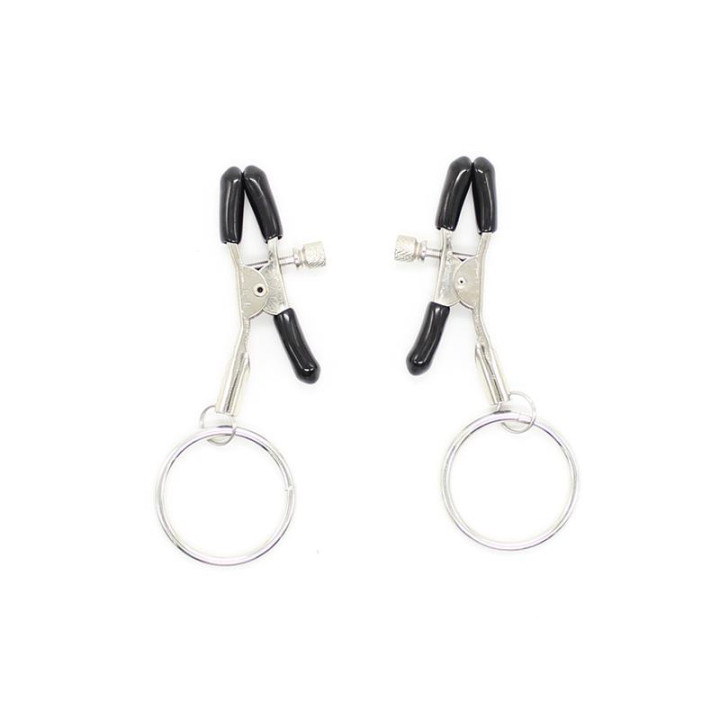 Pinzas para Pezones con Aro Metal de Latetobed Bdsm Line | VibraZon