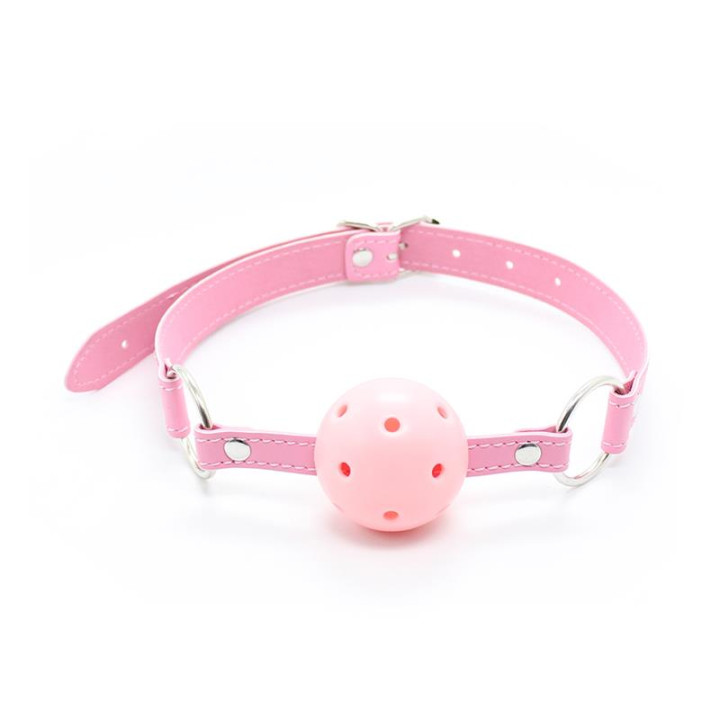 Mordaza Transpirable Ajustable Bola 4,5 cm Rosa de Latetobed Bdsm Line | VibraZon