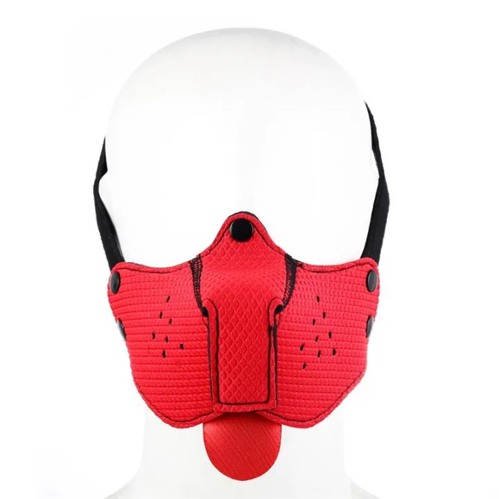 Bozal de Perro de Neopreno Desmontable y Ajustable Rojo de A-Gusto