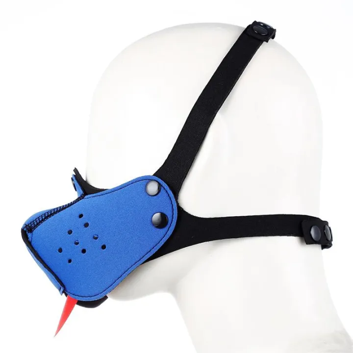 Bozal de Perro de Neopreno Desmontable y Ajustable Azul de A-Gusto