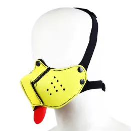Bozal de Perro de Neopreno Desmontable y Ajustable Amarillo de A-Gusto