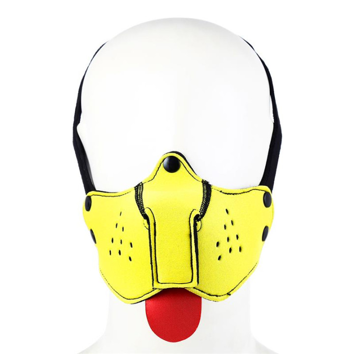 Bozal de Perro de Neopreno Desmontable y Ajustable Amarillo de A-Gusto | VibraZon