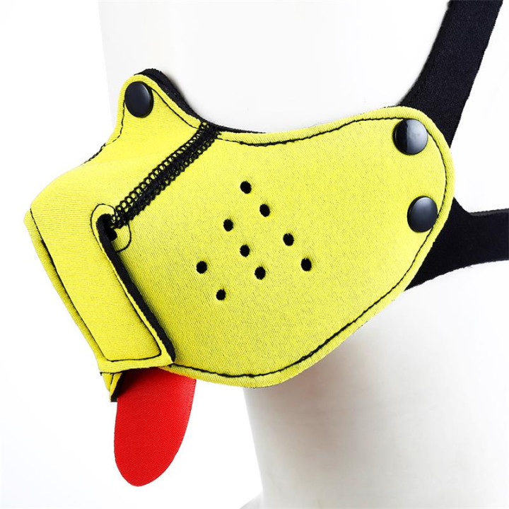 Bozal de Perro de Neopreno Desmontable y Ajustable Amarillo de A-Gusto | VibraZon