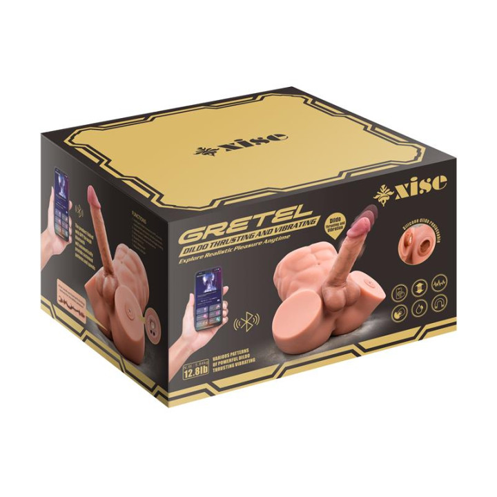 Gretel Semi Torso con Dildo Desmontable, Thrusting y APP 6 kg de Xise | VibraZon