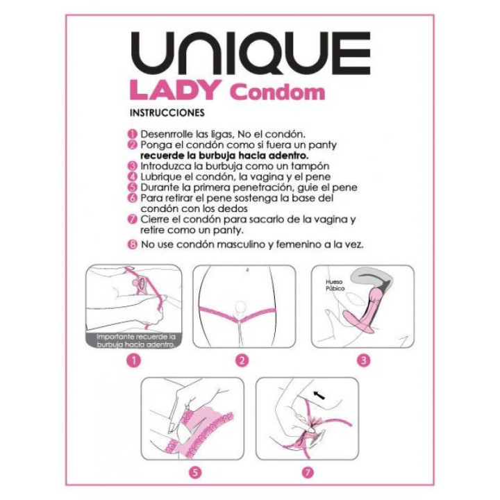 Preservativos Femeninos sin Látex 3 Unidades Lady Female de Uniq | VibraZon