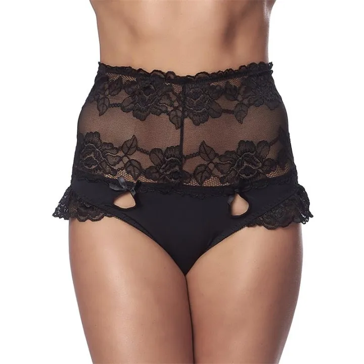Braguitas Altas Encaje Negro de Amorable