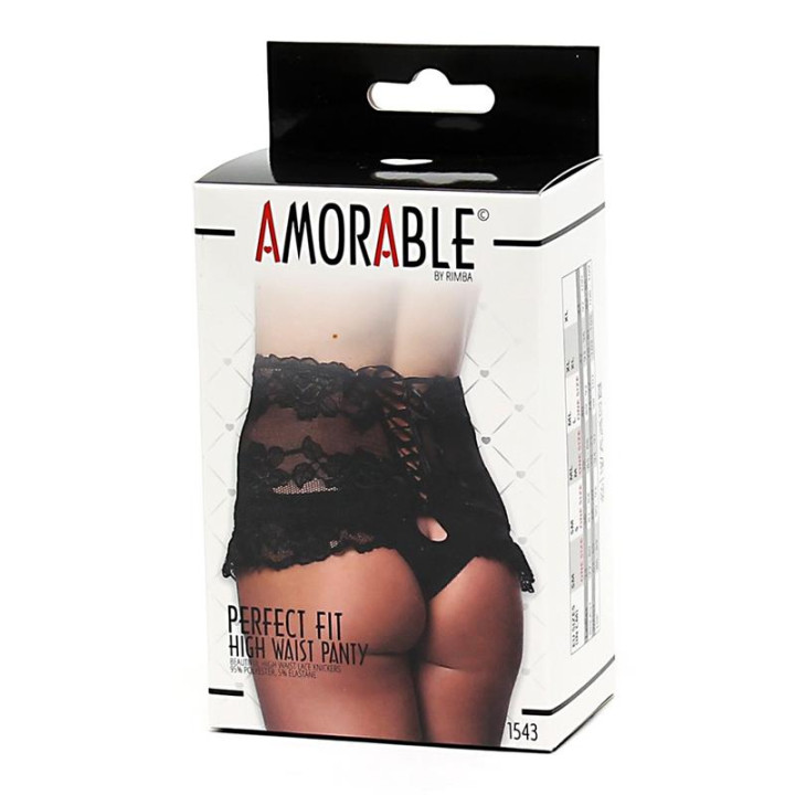 Braguitas Altas Encaje Negro de Amorable | VibraZon