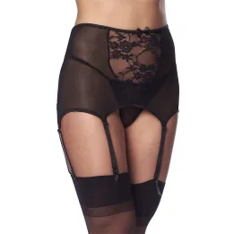 Liguero Ancho con Tanga Negros de Amorable