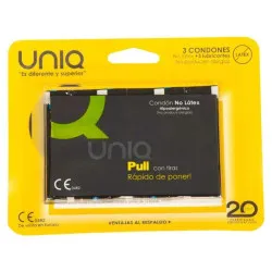 Preservativos con Tiras Pull Condoms Sin Látex 3 pcs de Uniq