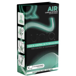 Preservativos Femeninos Air Female sin Látex 3 Unidades de Uniq | VibraZon