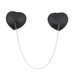 Pezoneras con Cadena de Metal Negro de Latetobed Bdsm Line | VibraZon
