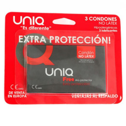 Preservativos Free Condoms sin Latex 3 Unidades de Uniq | VibraZon