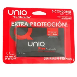 Preservativos Free Condoms sin Latex 3 Unidades de Uniq