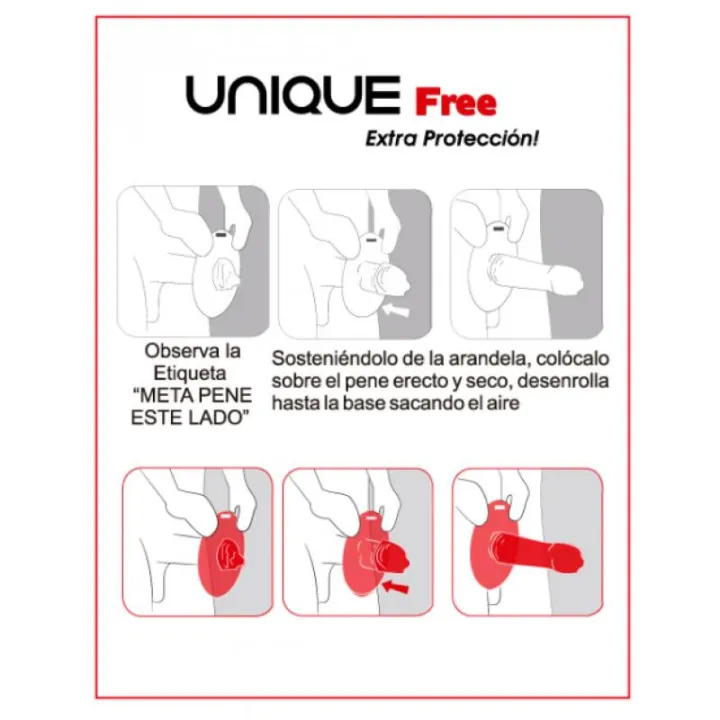 Preservativos Free Condoms sin Latex 3 Unidades de Uniq