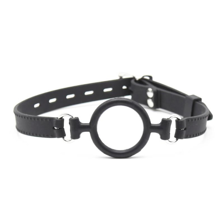 Mordaza de Aro Abierto 5 cm Negro de Latetobed Bdsm Line | VibraZon