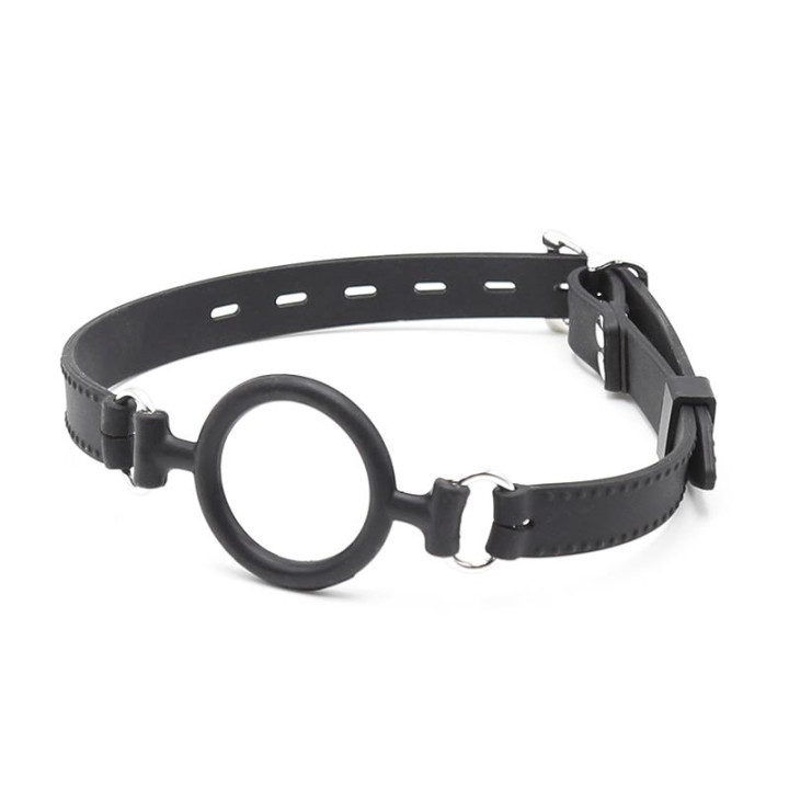 Mordaza de Aro Abierto 5 cm Negro de Latetobed Bdsm Line | VibraZon