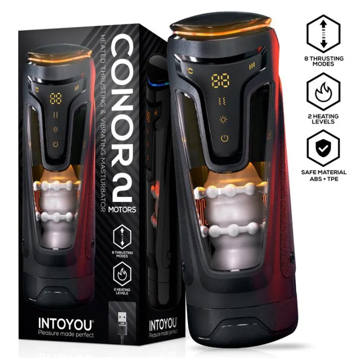 Conor Masturbador Masculino con Thrusting, Vibración y Calor de Intoyou