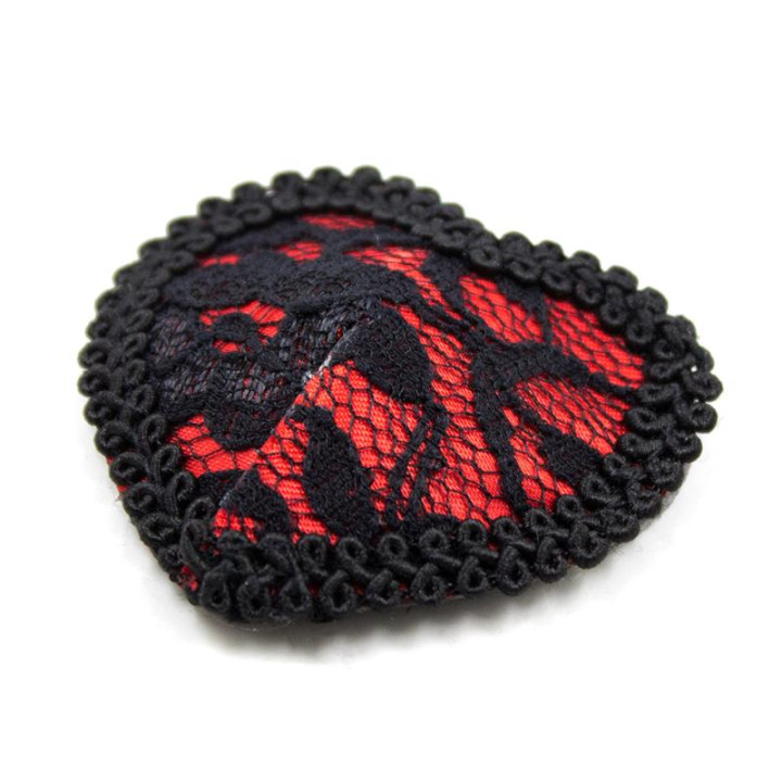 Pezoneras con Encaje Rojo/Negro de Latetobed Bdsm Line | VibraZon