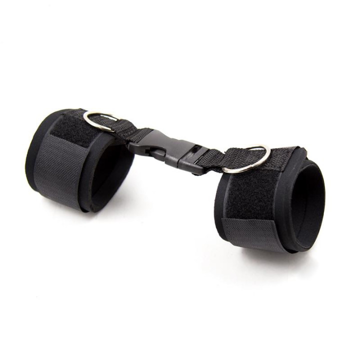 Esposas de Neopreno con Velcro Negro de Latetobed Bdsm Line | VibraZon