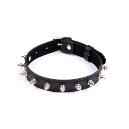 Collar con Pinchos Ajustable 43 cm Negro de Latetobed Bdsm Line | VibraZon