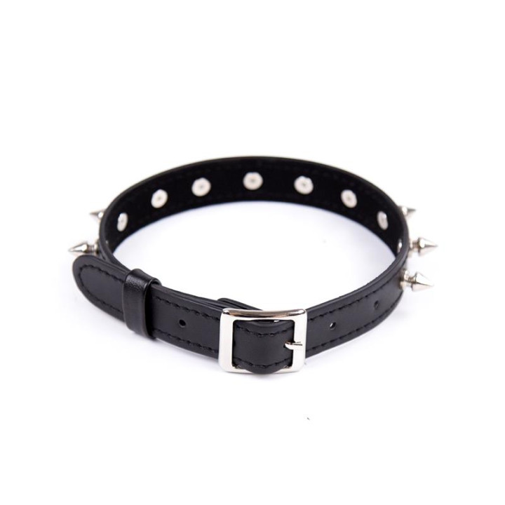 Collar con Pinchos Ajustable 43 cm Negro de Latetobed Bdsm Line | VibraZon