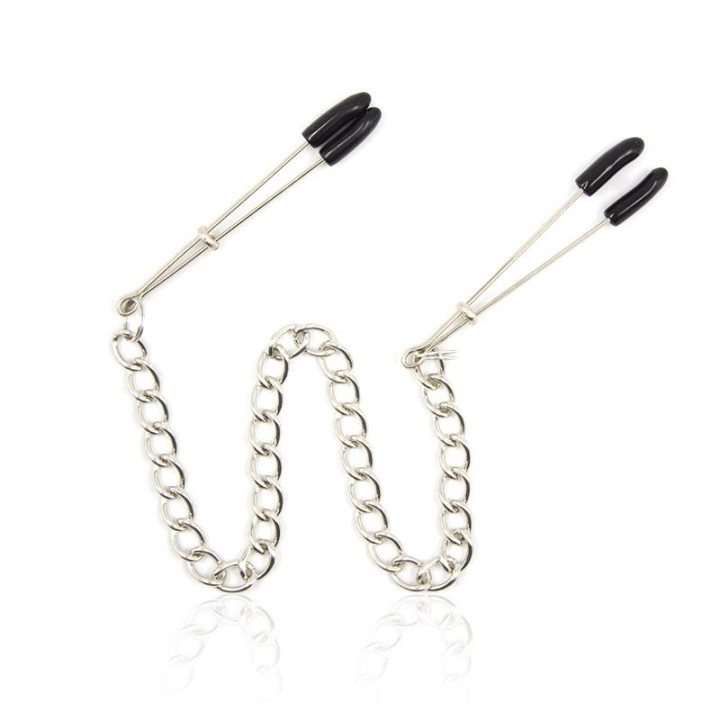 Pinzas para Pezones con Cadena Metal de Latetobed Bdsm Line | VibraZon