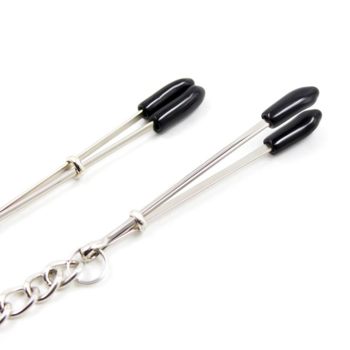 Pinzas para Pezones con Cadena Metal de Latetobed Bdsm Line | VibraZon