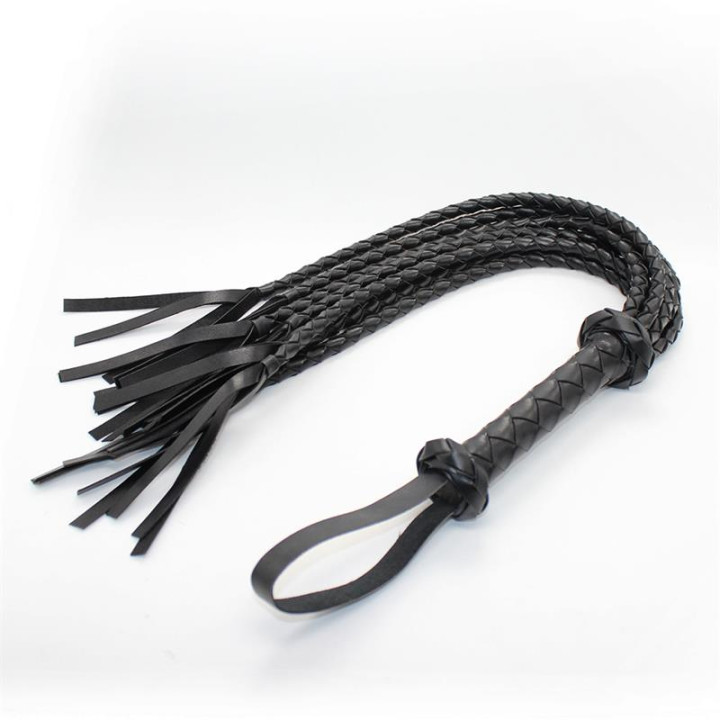 Flogger Trenzado 75 cm Negro de Latetobed Bdsm Line | VibraZon