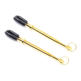Pinzas para Pezones Metal Negro/Dorado de Latetobed Bdsm Line | VibraZon