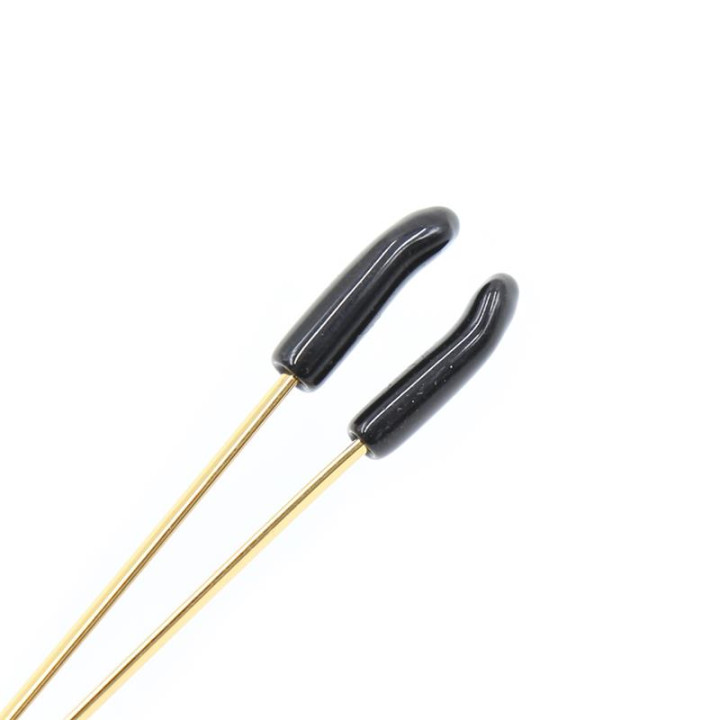 Pinzas para Pezones Metal Negro/Dorado de Latetobed Bdsm Line | VibraZon