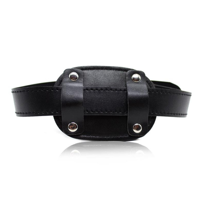Mordaza con Candado y Forma de Pene 10 cm Grande Negro de Latetobed Bdsm Line | VibraZon