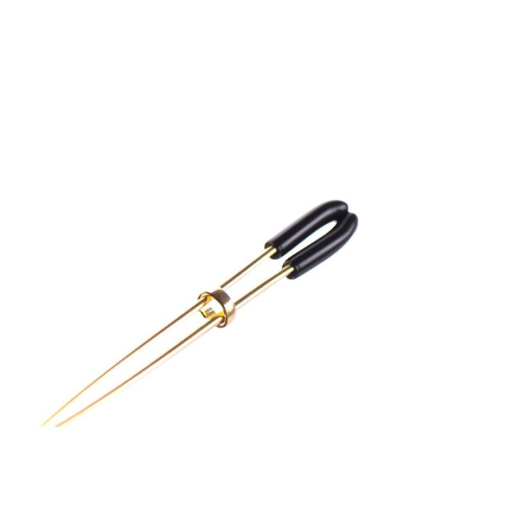Pinzas para Pezones con Bolas de Cristal Dorado de Latetobed Bdsm Line | VibraZon