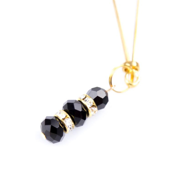 Pinzas para Pezones con Bolas de Cristal Dorado de Latetobed Bdsm Line | VibraZon