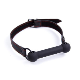 Mordaza de Hueso Ajustable Silicona Negro de Latetobed Bdsm Line | VibraZon
