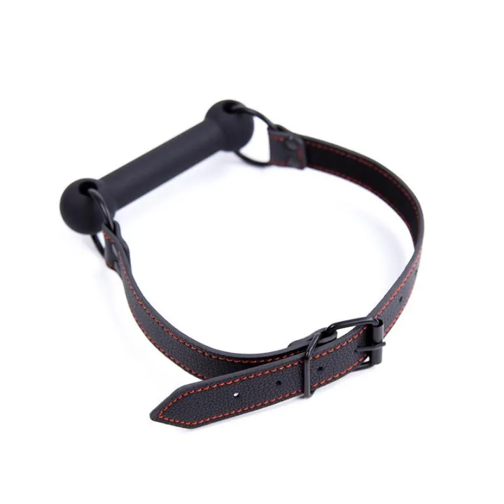 Mordaza de Hueso Ajustable Silicona Negro de Latetobed Bdsm Line