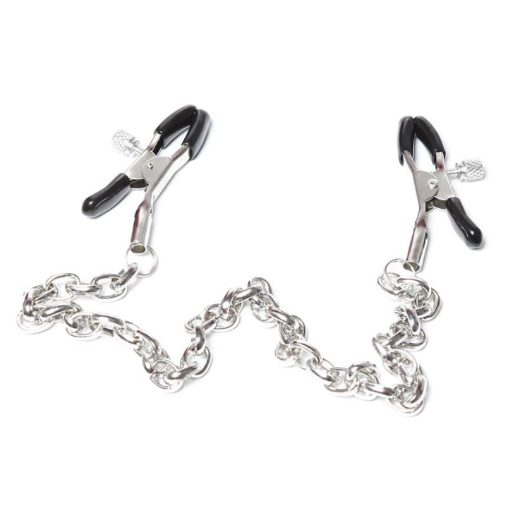 Pinzas para Pezones con Cadena Metal de Latetobed Bdsm Line | VibraZon