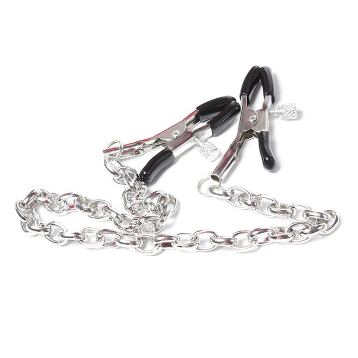 Pinzas para Pezones con Cadena Metal de Latetobed Bdsm Line | VibraZon