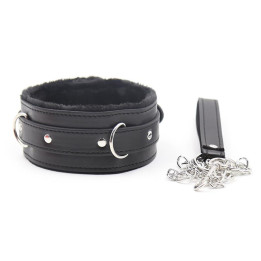 Collar con Correa de Metal Negro de Latetobed Bdsm Line | VibraZon