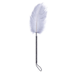 Plumas Estimuladoras 46 cm Blanco/Negro de Latetobed Bdsm Line | VibraZon