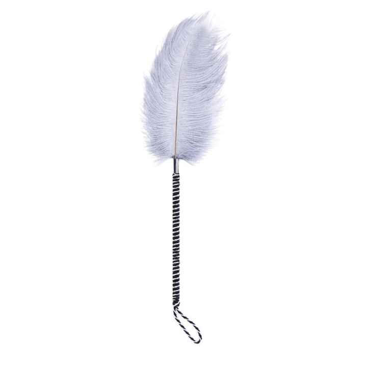 Plumas Estimuladoras 46 cm Blanco/Negro de Latetobed Bdsm Line | VibraZon
