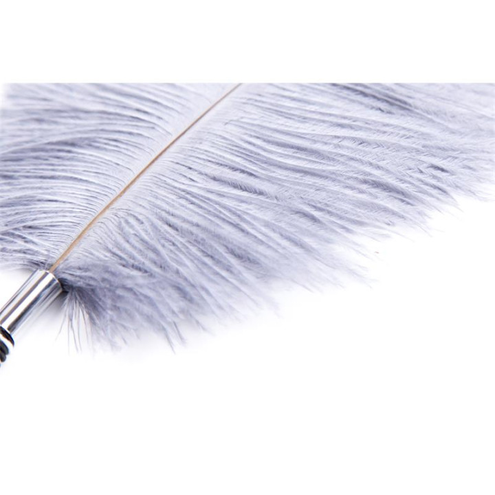 Plumas Estimuladoras 46 cm Blanco/Negro de Latetobed Bdsm Line | VibraZon