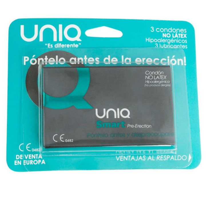 Preservativos sin Látex Smart 3 Unidades de Uniq | VibraZon